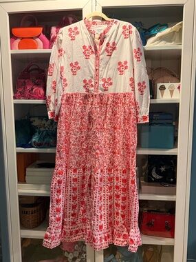 Pink City Prints long sleeve floral dress